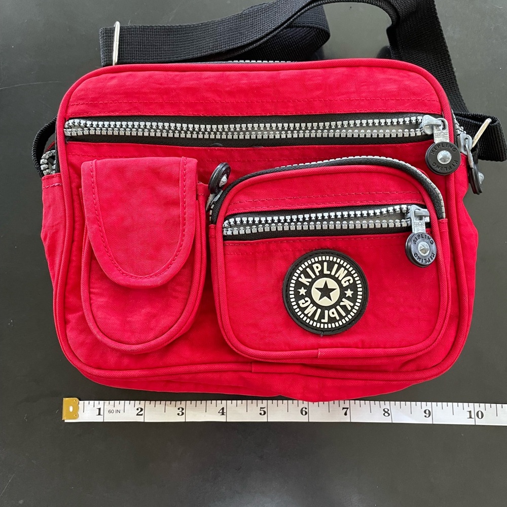 Kipling Vibrant Red Crossbody Bag - Picture 3 of 6